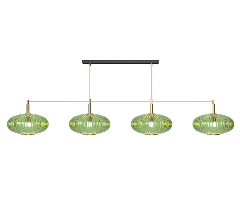 Prohibition 66" Green Shades with Brass Bar