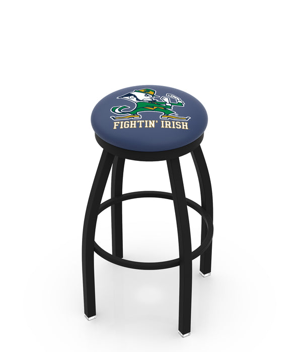NCAA 30" Swivel Bar Stool with Black Wrinkle Finish