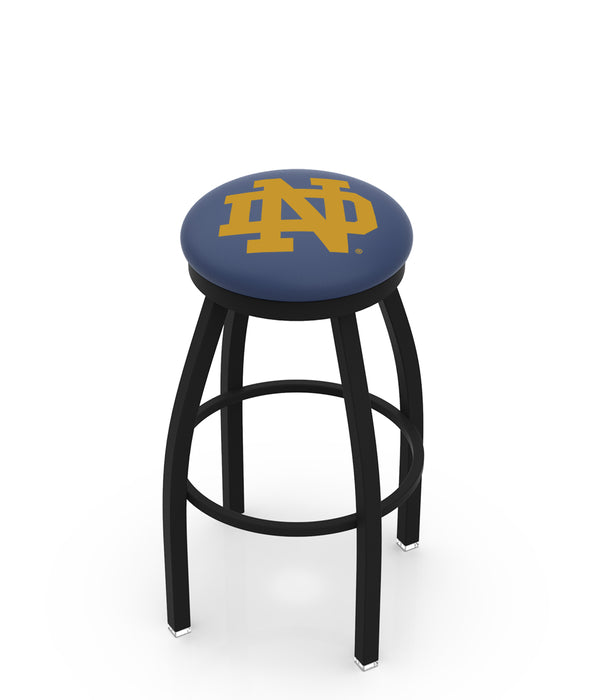 NCAA 30" Swivel Bar Stool with Black Wrinkle Finish