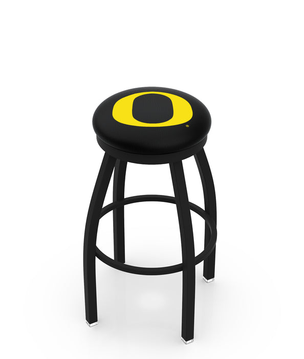 NCAA 30" Swivel Bar Stool with Black Wrinkle Finish