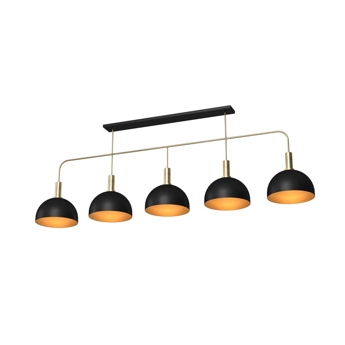 Prohibition Bootlegger 80" Metal 5 Shade Light