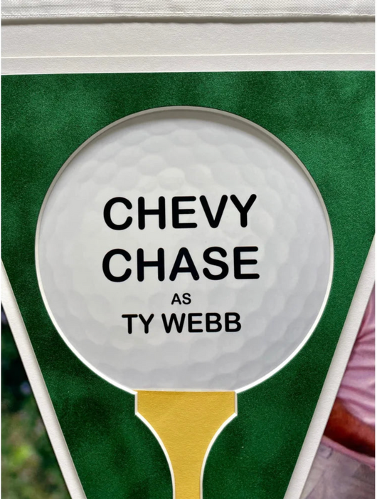 Chevy Chase Signed Caddyshack Flag Frame Collage COA Bushwood Pin Autographed