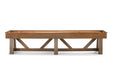 a wooden table with a white background