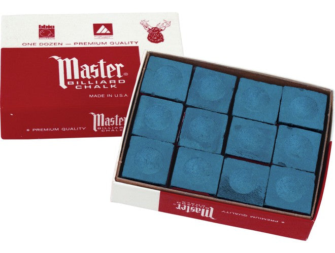 Master Billiard/Pool Cue Chalk, Gross Box, 144 Cubes